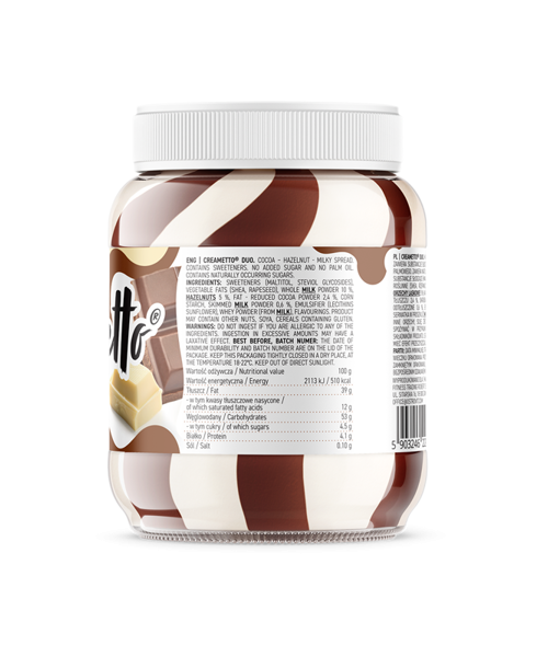 Ostrovit Crema Creametto 350gr Duo Latte e Nocciola