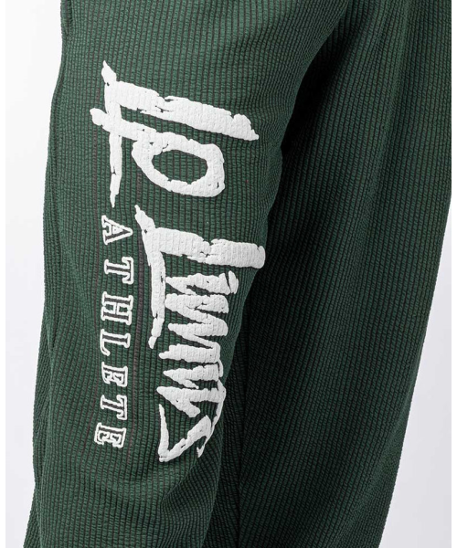 Limited Edition Green Ribbed Trousers - Legal Power Body Pants Boston