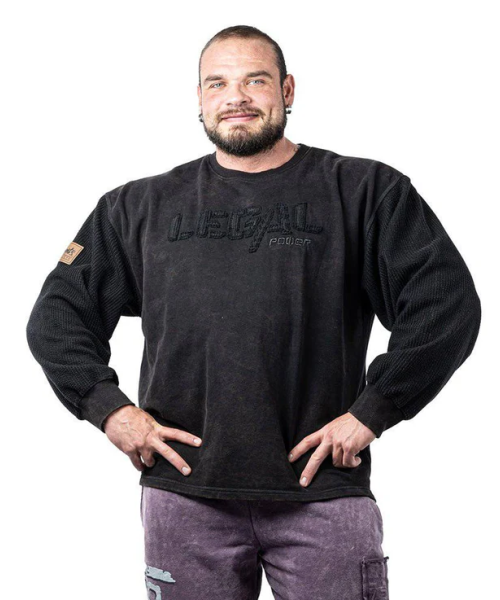 Sweater Bostonix - Legal Power Felpa Stonewashed Bostonix Nero