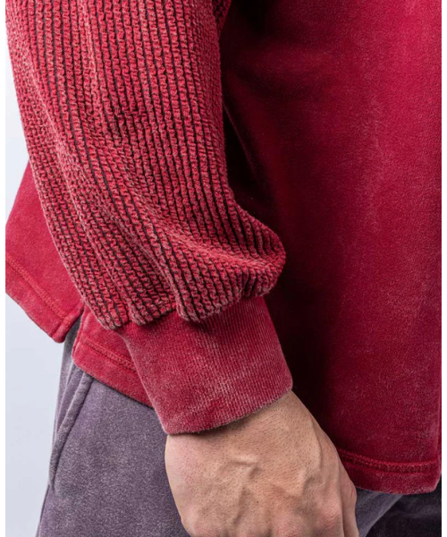 Sweater Bostonix - Legal Power Felpa Stonewashed Bostonix Rosso