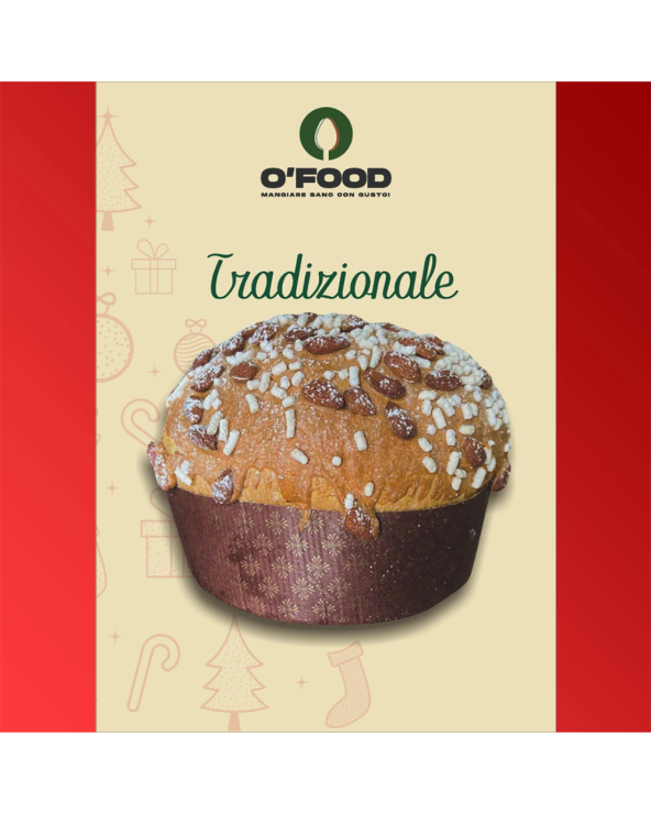 Ofood Panettone Artigianale Proteico 1kg Tradizionale