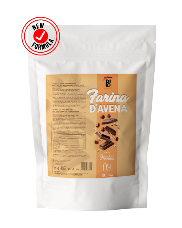 Chocolate and Hazelnut Flavored Oat Flour - Dilo Farina 1000g