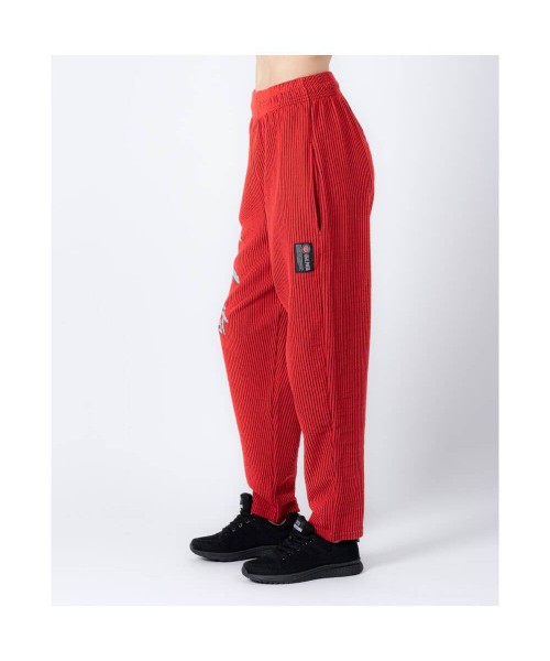Red Ribbed Trousers - Legal Power Body Pants Boston