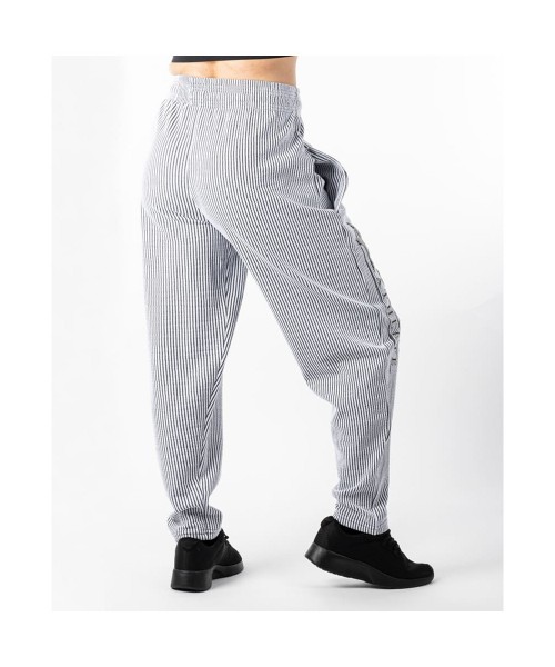 White Ribbed Trousers - Legal Power Body Pants Boston