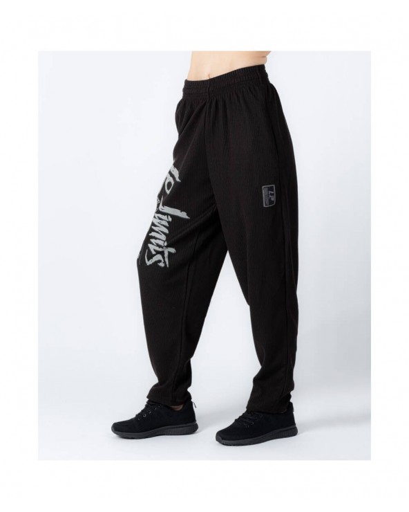 Black Ribbed Trousers - Legal Power Body Pants Boston