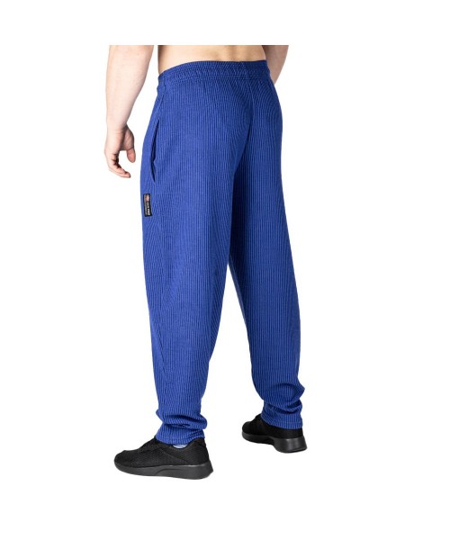 Royal Blue Ribbed Trousers - Legal Power Body Pants Boston